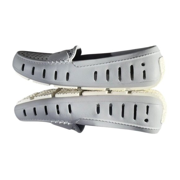 FLOAFERS Driver Women's Slip-On Loafers Light Gray Perforated Design Size 8 - Picture 6 of 10